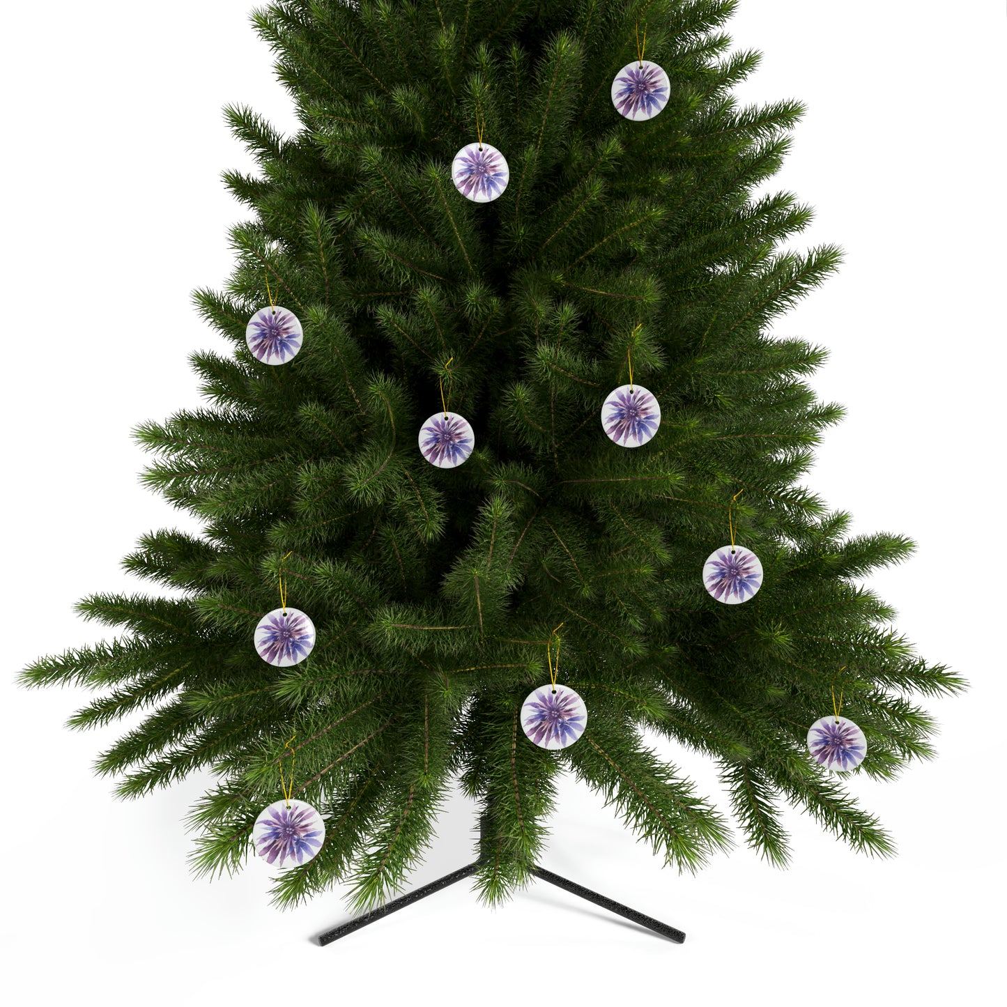 Ceramic Holiday Ornaments - Purple Passion