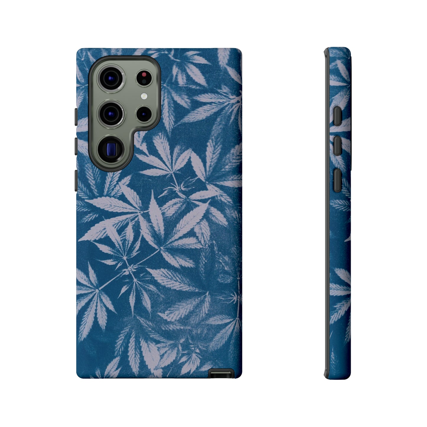 Tough Cell Phone Cases - Cyanotype on Lavender Print