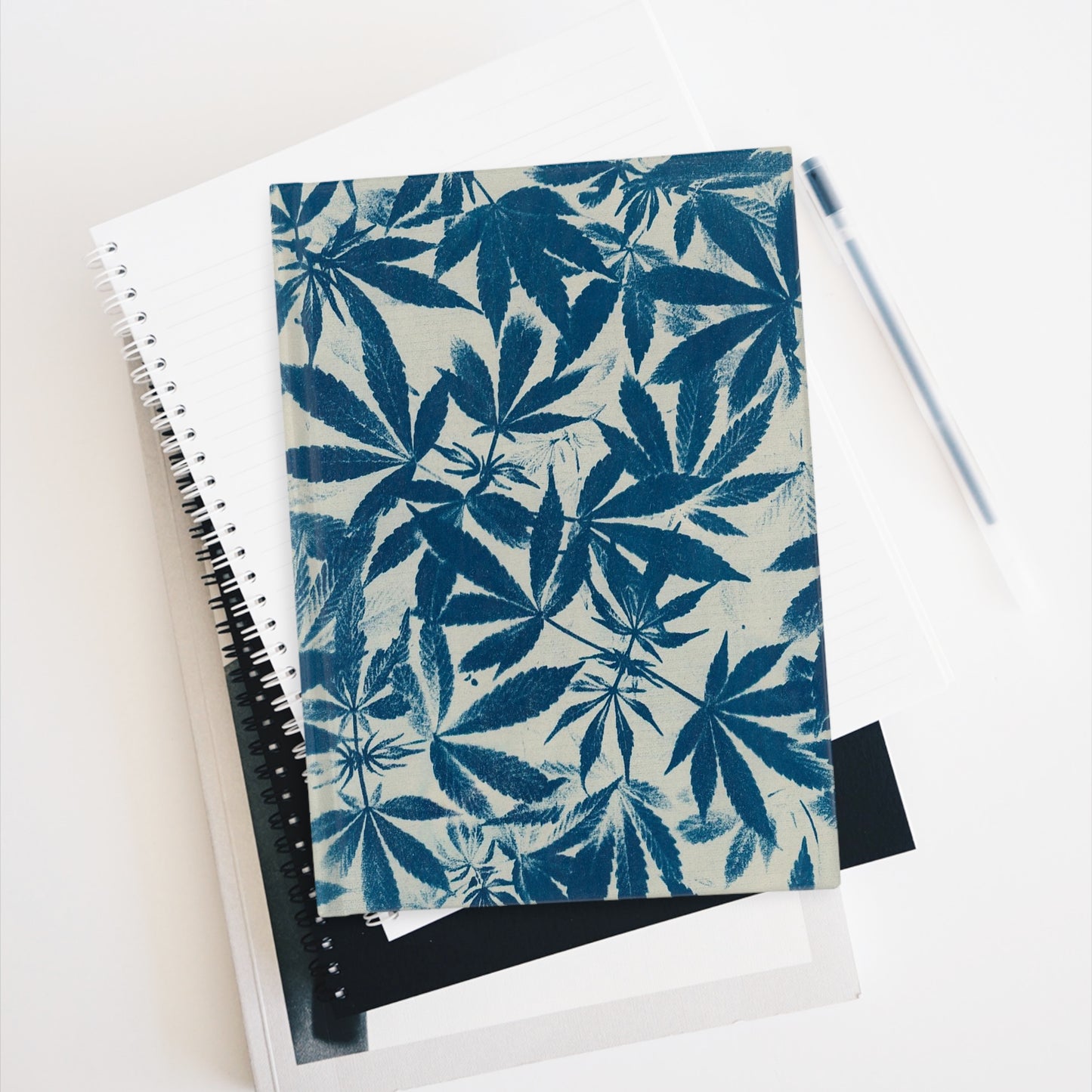 Journal - Blank Pages - Cyanotype on Ivory