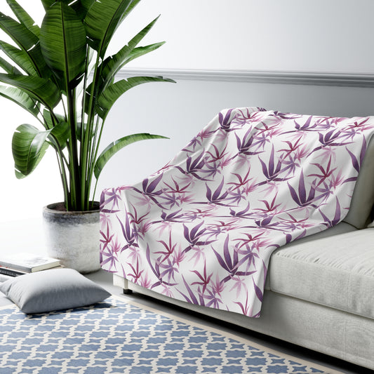 Sherpa Fleece Blanket - Orchid Dreams