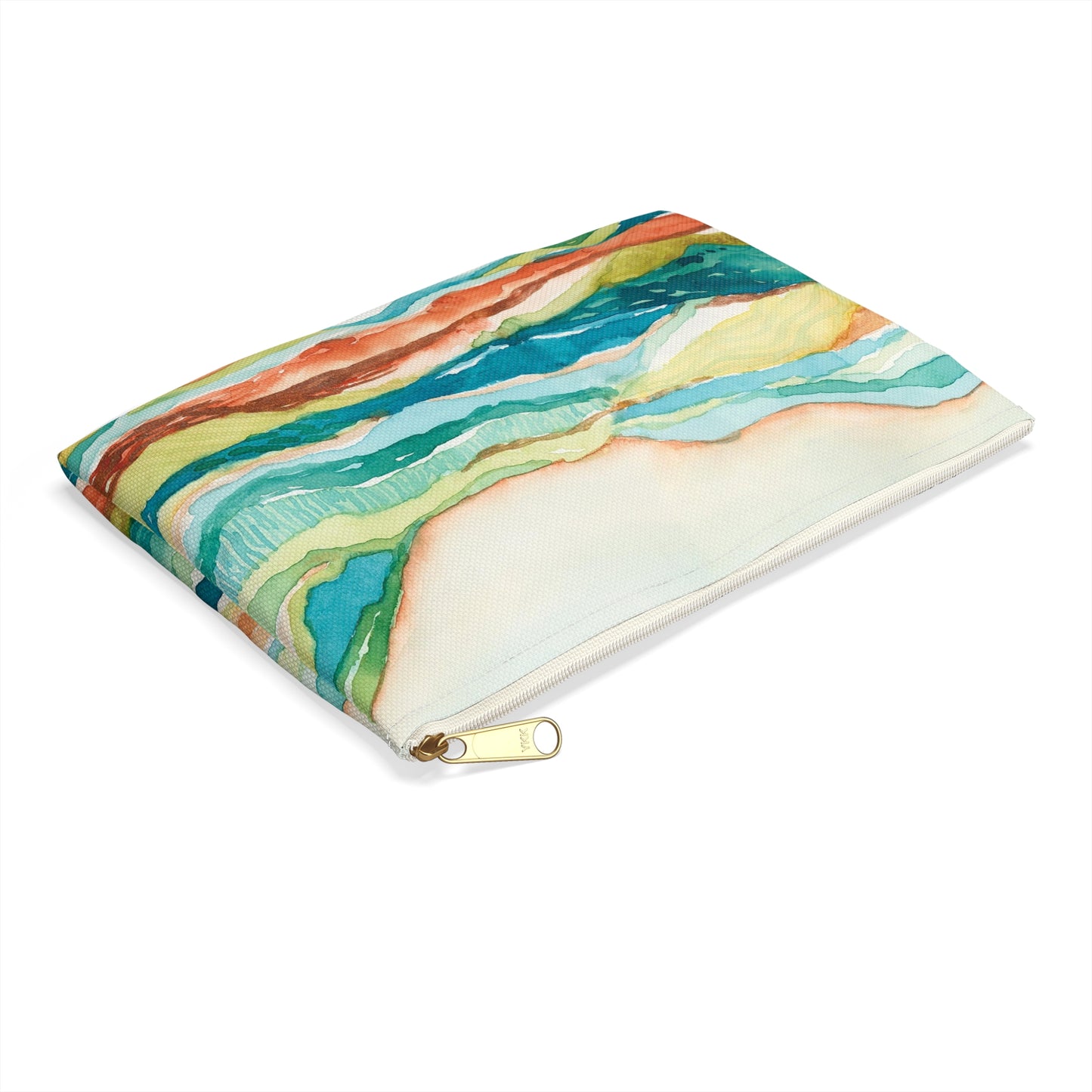 Flat Accessory Pouch - Watercolor Mountains