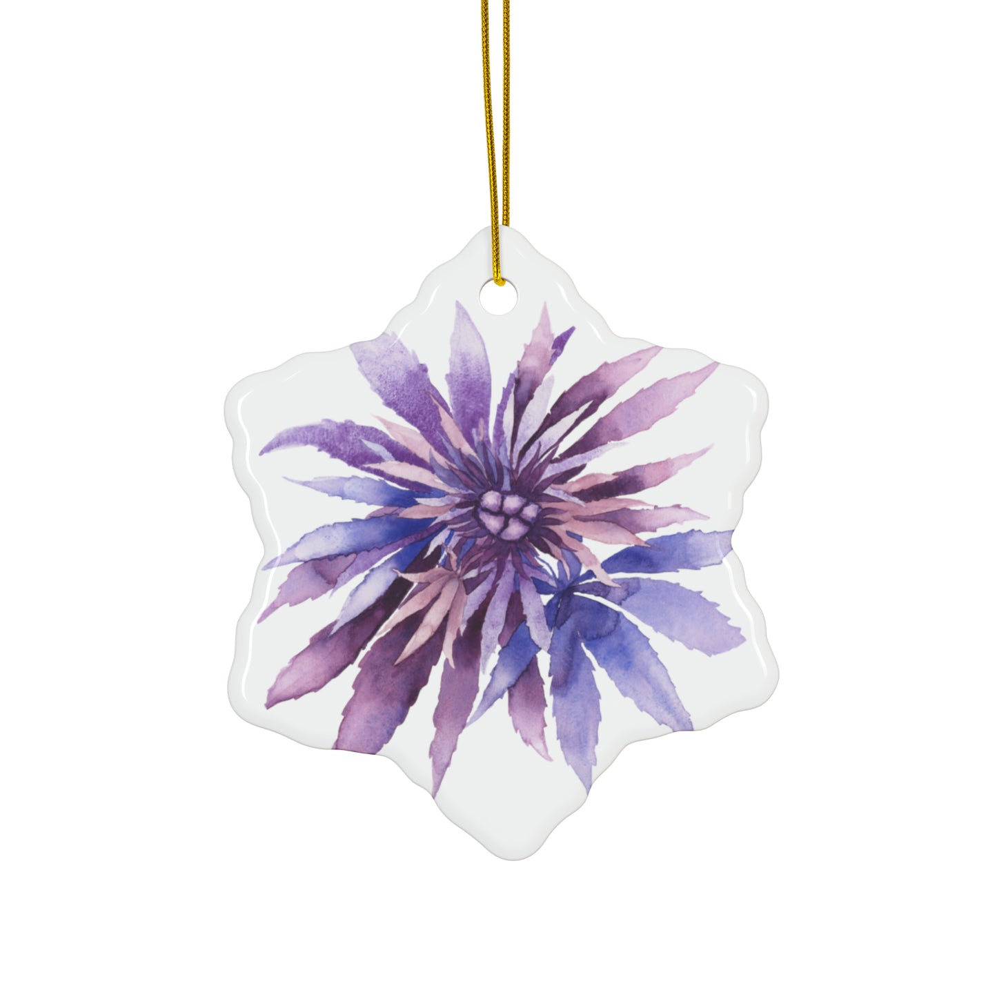 Ceramic Holiday Ornaments - Purple Passion