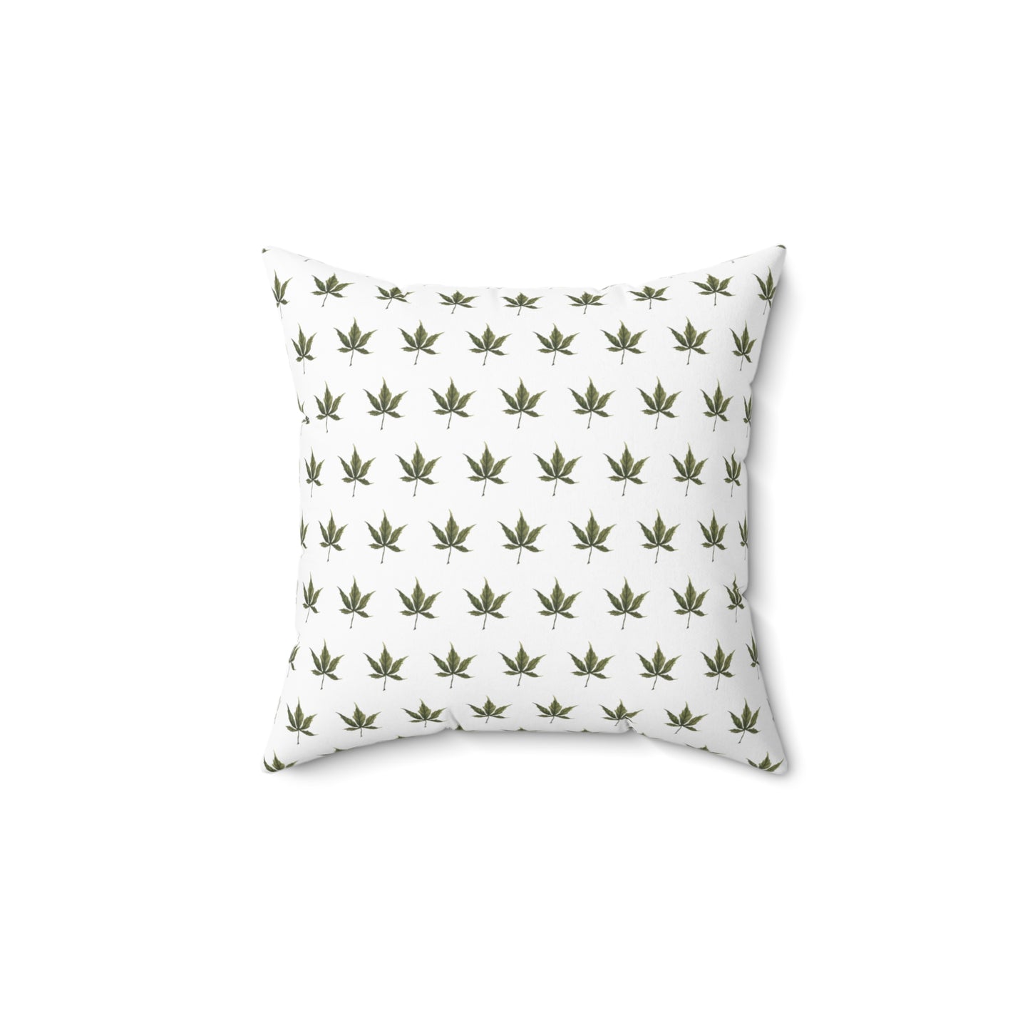 Faux Suede Square Pillow - Herbal Dream on White