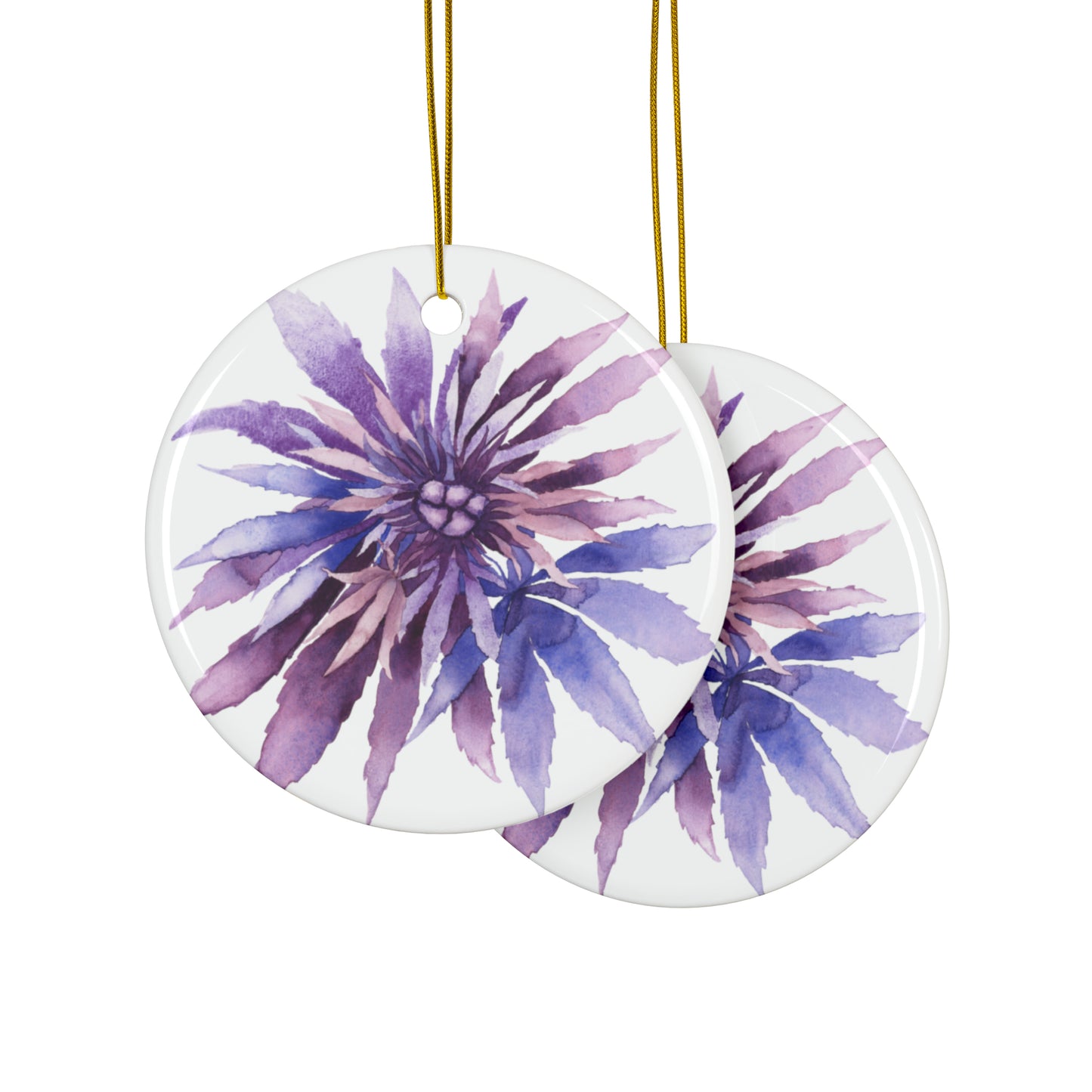 Ceramic Holiday Ornaments - Purple Passion