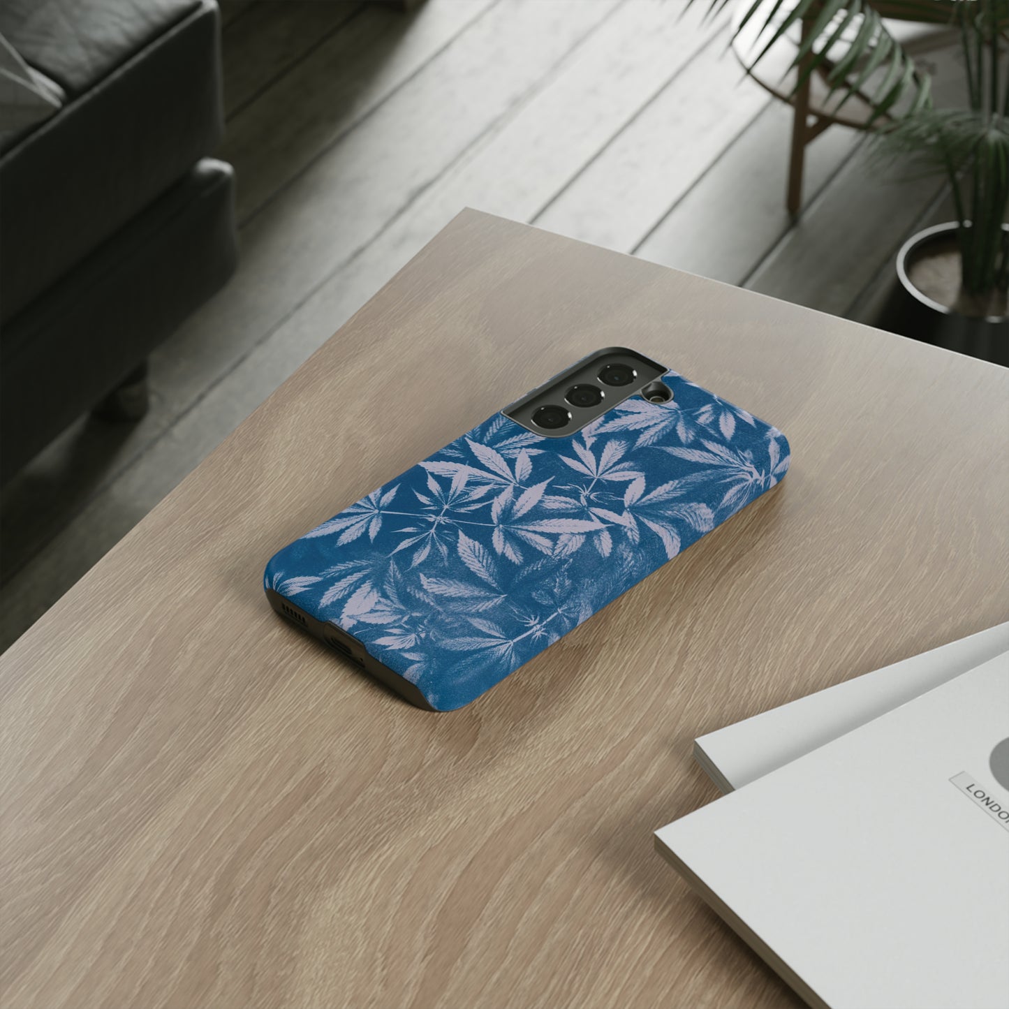 Tough Cell Phone Cases - Cyanotype on Lavender Print