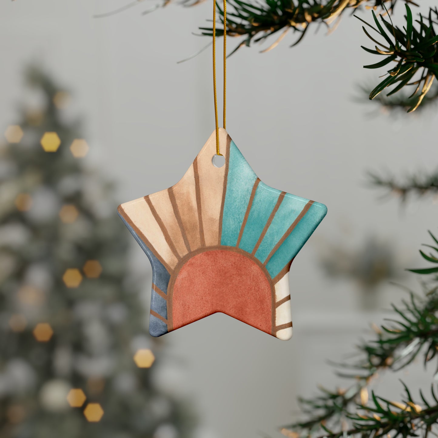 Ceramic Holiday Ornaments - Rusted Twilight