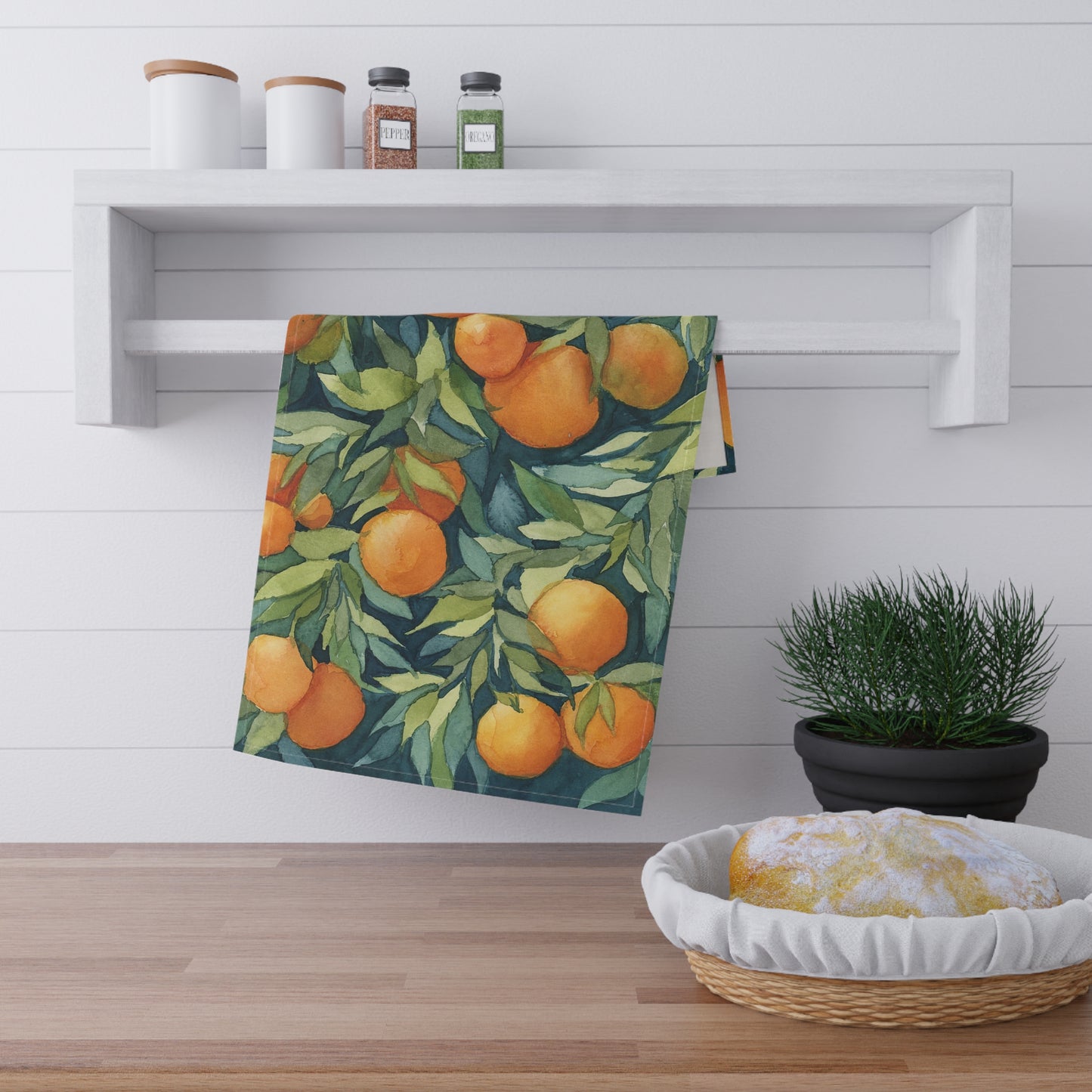 100% Cotton Twill Kitchen Towel - Orange Grove