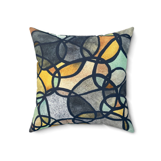 Faux Suede Square Pillow - Chromatic Connections