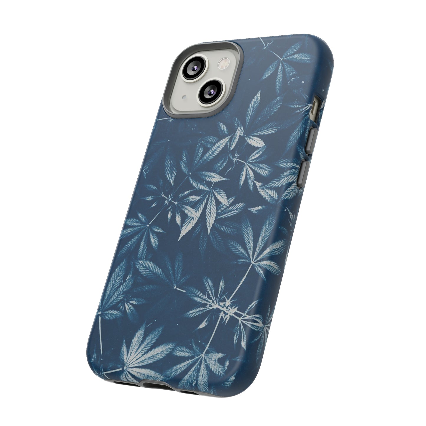 Tough Cell Phone Cases - Cannabis Field Cyanotype Print