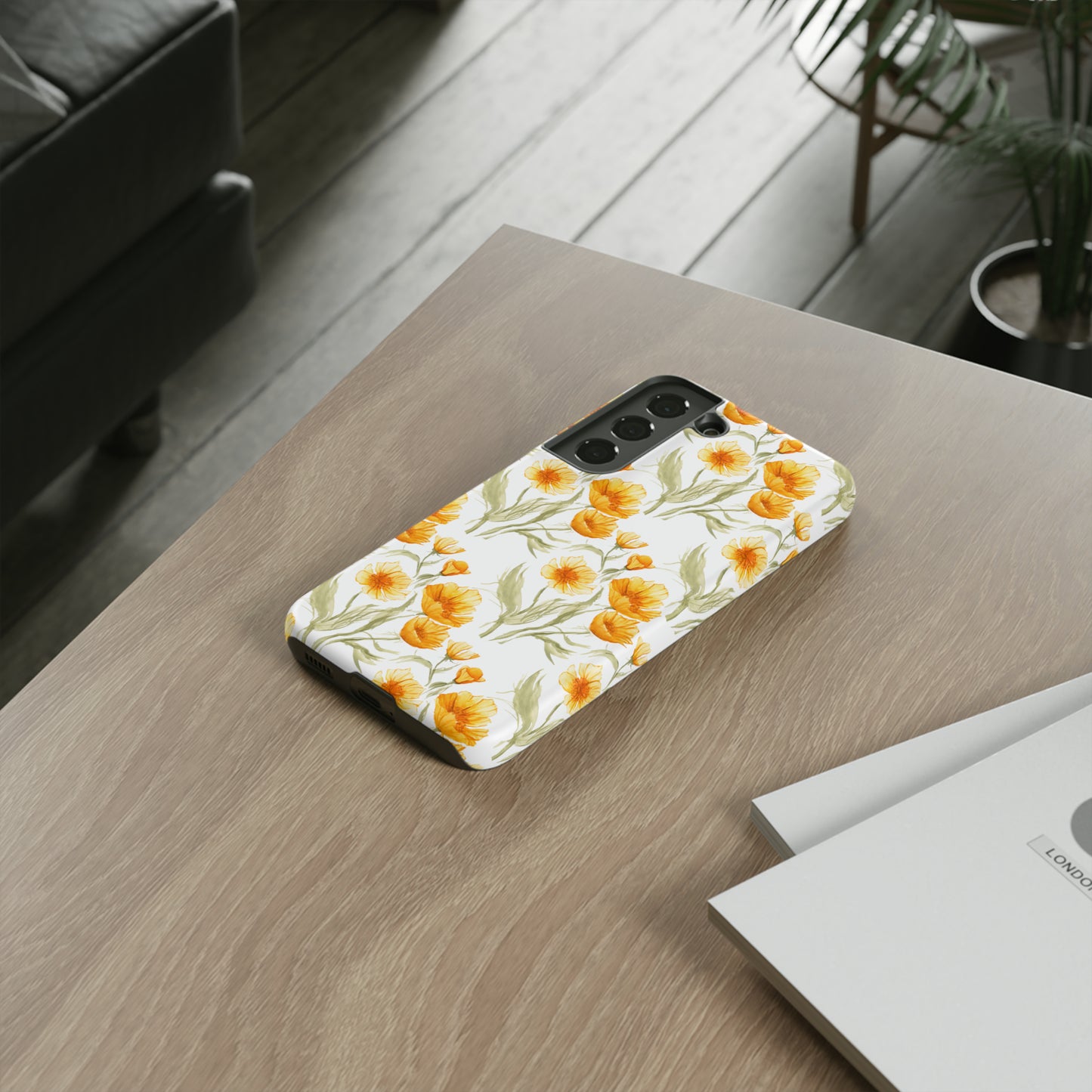 Tough Cell Phone Cases - Golden Poppies Print