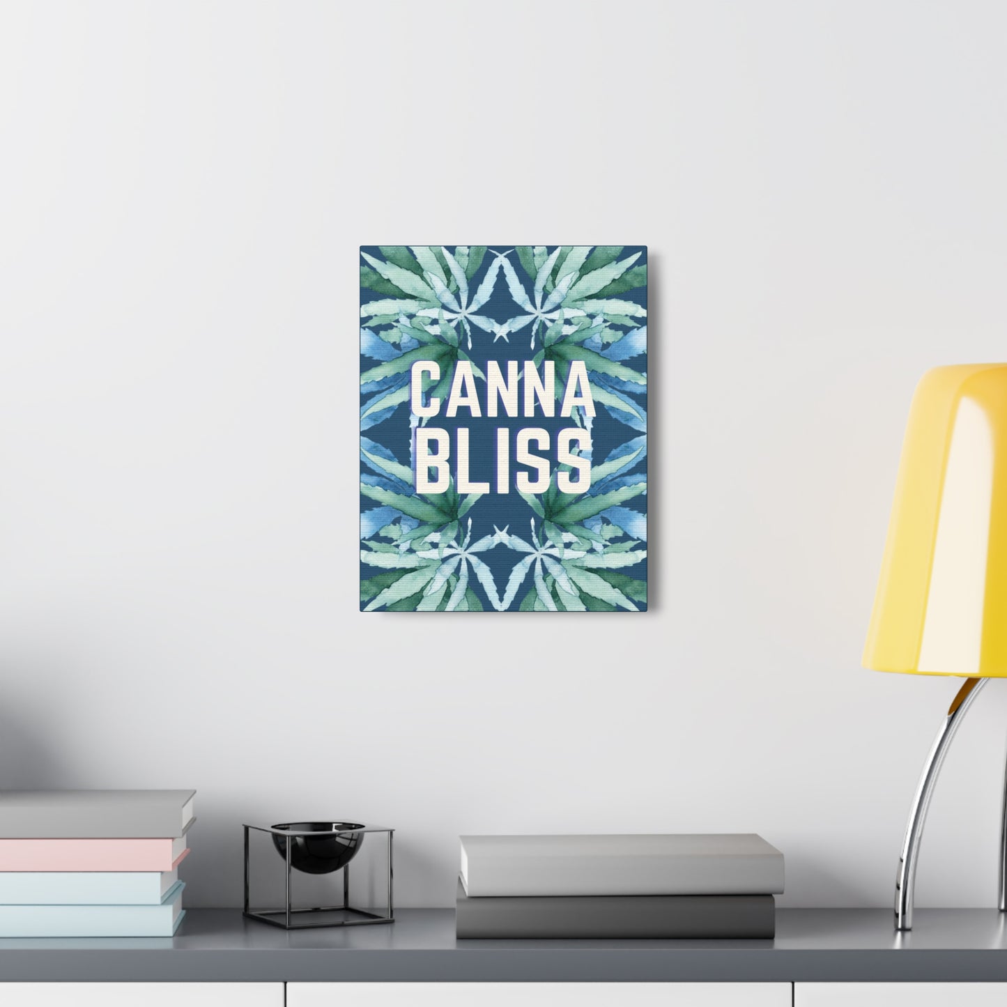 Canvas Gallery Wrap Prints - Cannabliss in Teal