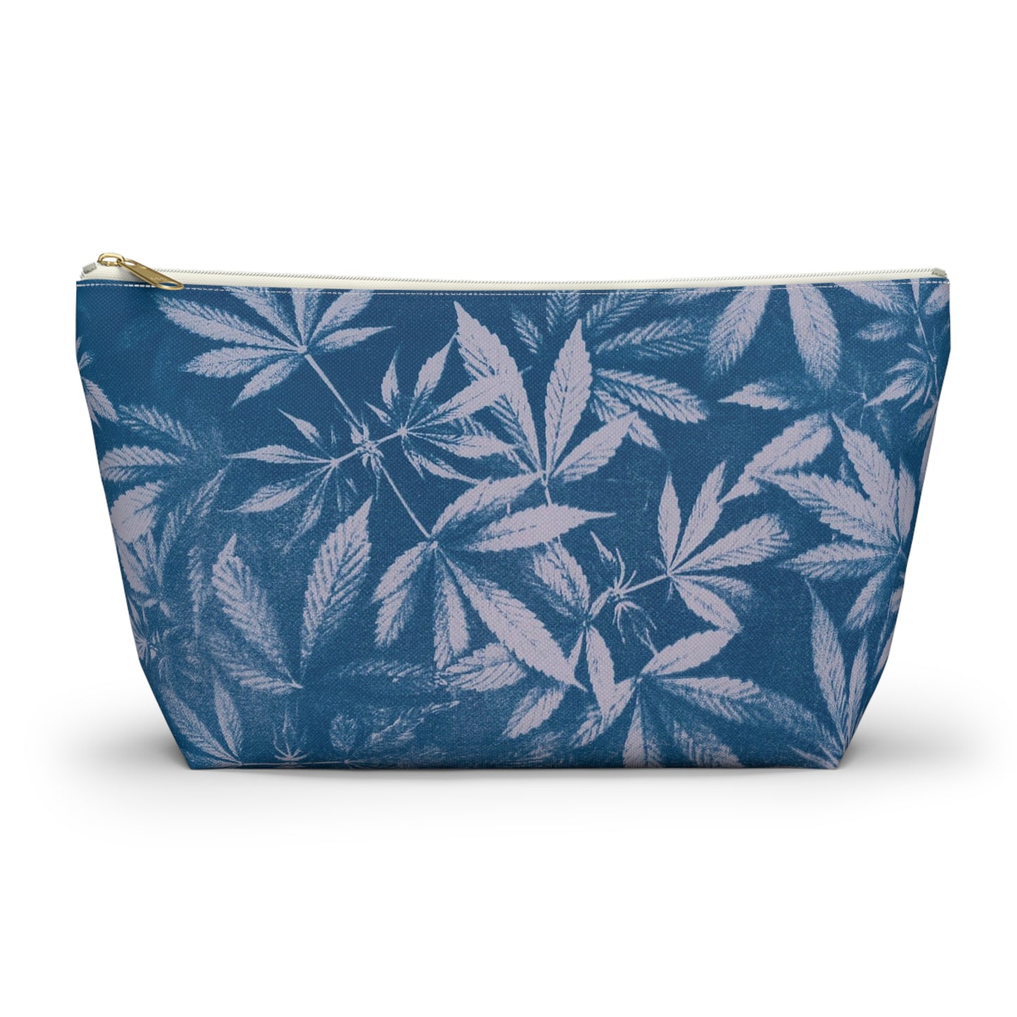 Roomy Accessory Pouch - Cyanotype on Lavender Print