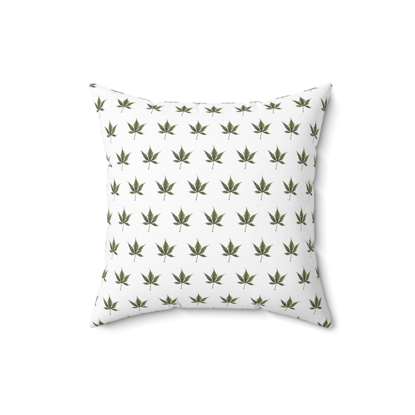 Faux Suede Square Pillow - Herbal Dream on White