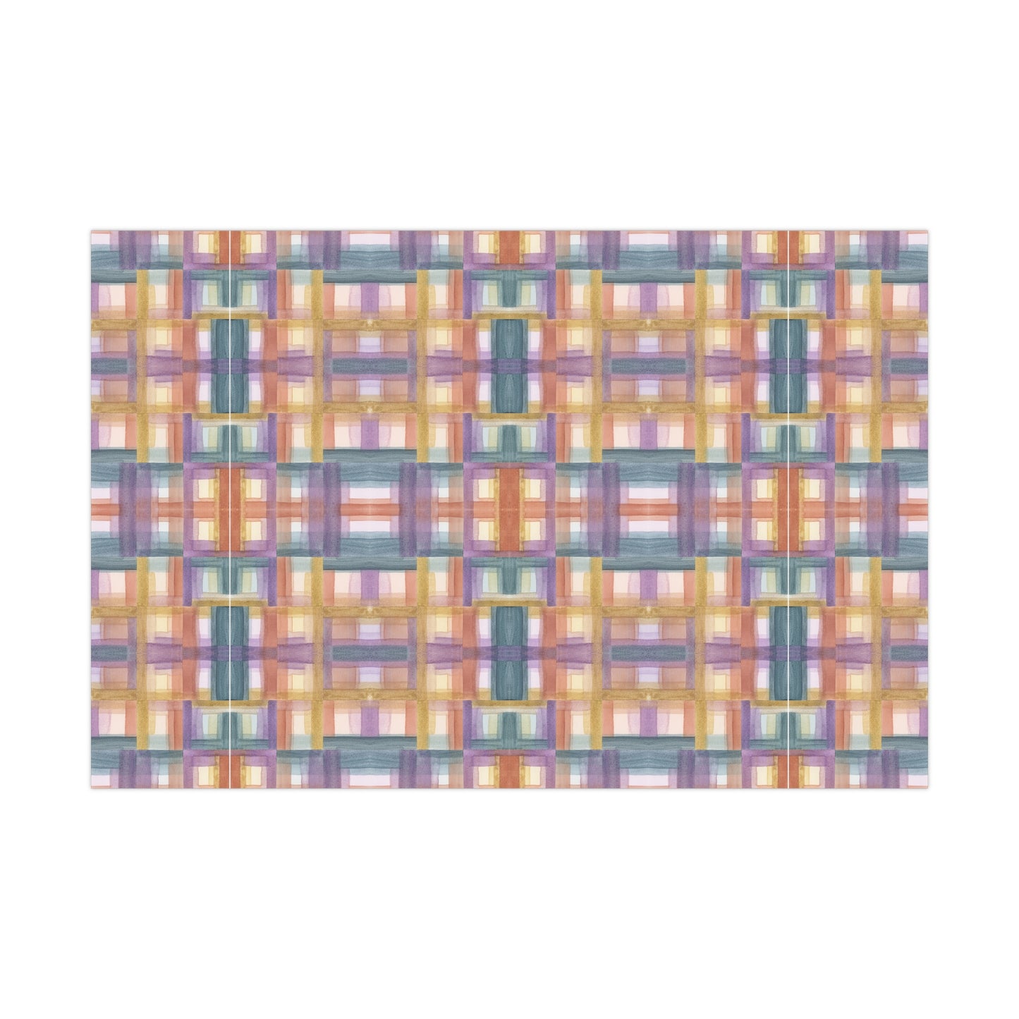 Gift Wrap Papers - Painterly Plaid, Warm Colors Wrapping Paper