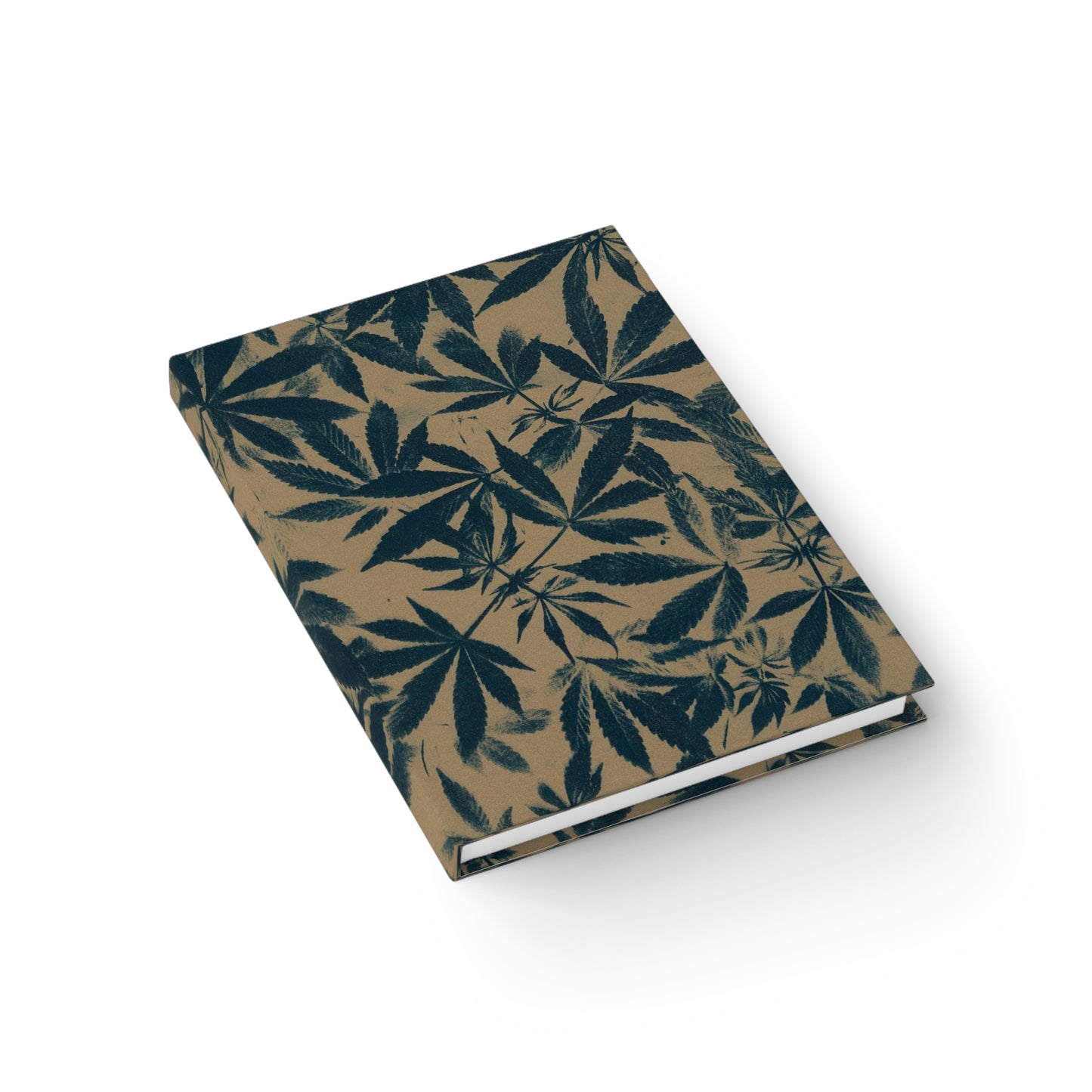 Journal - Blank Pages - Cannabis Field Cyanotype on Kraft Print