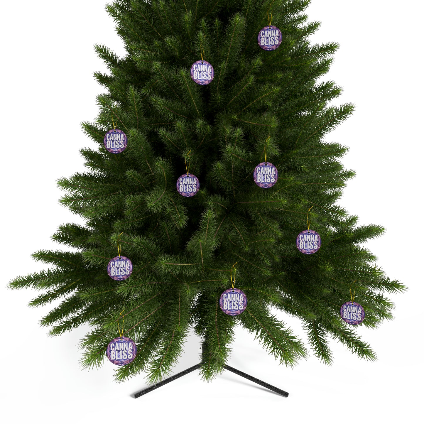 Ceramic Holiday Ornaments - Cannabliss Purple