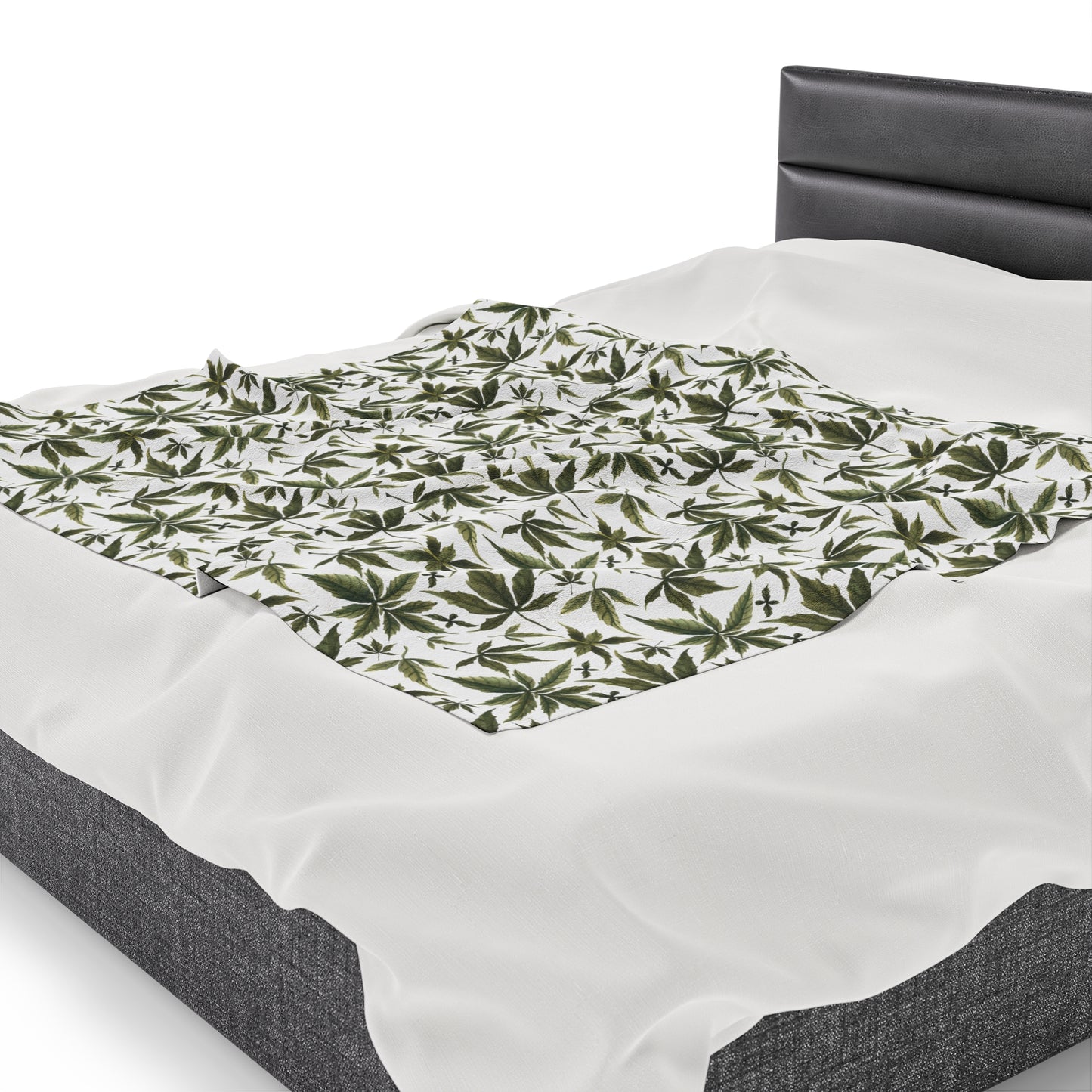 Velveteen Plush Blanket - Emerald Herb