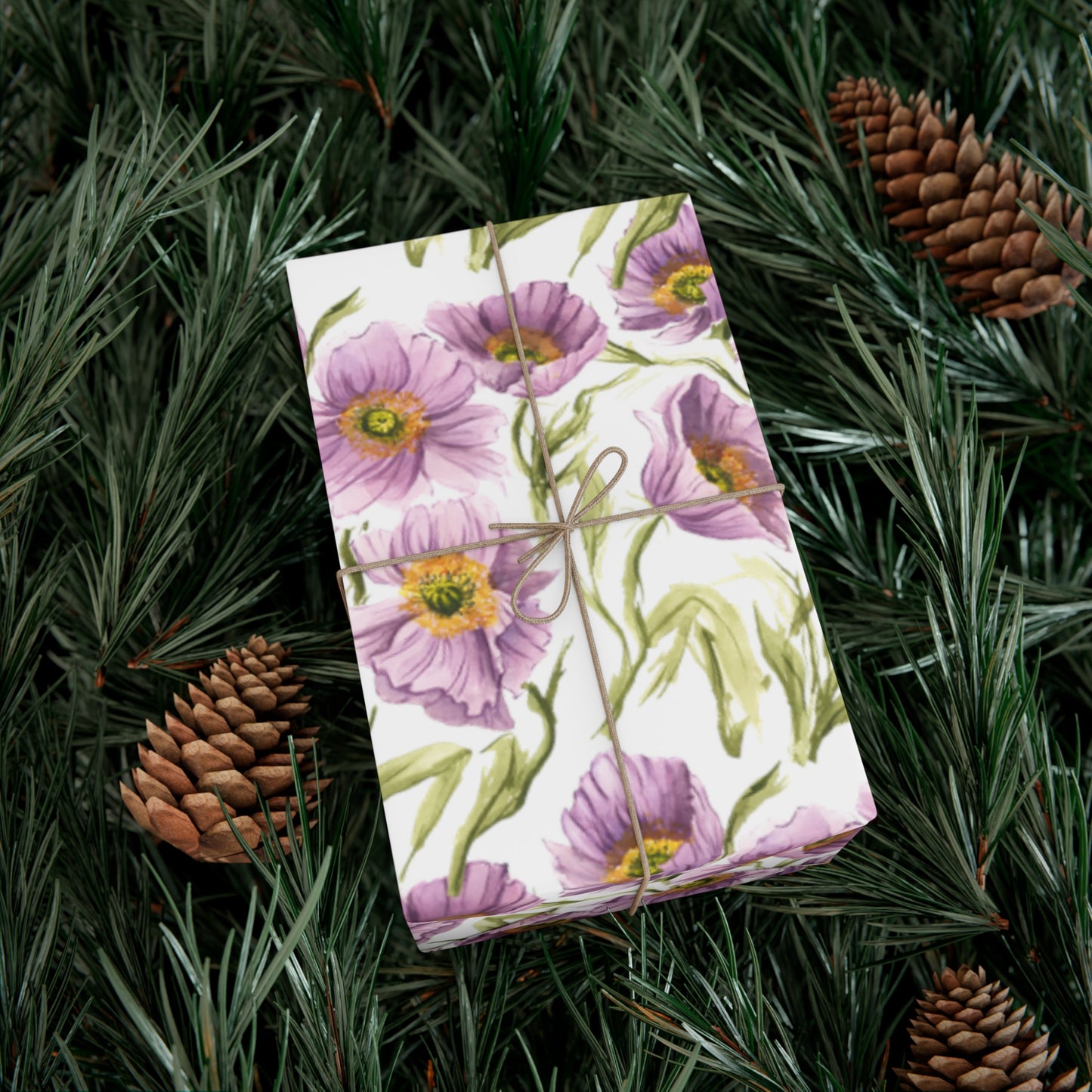 Gift Wrap Papers - Lilac Poppies Wrapping Paper