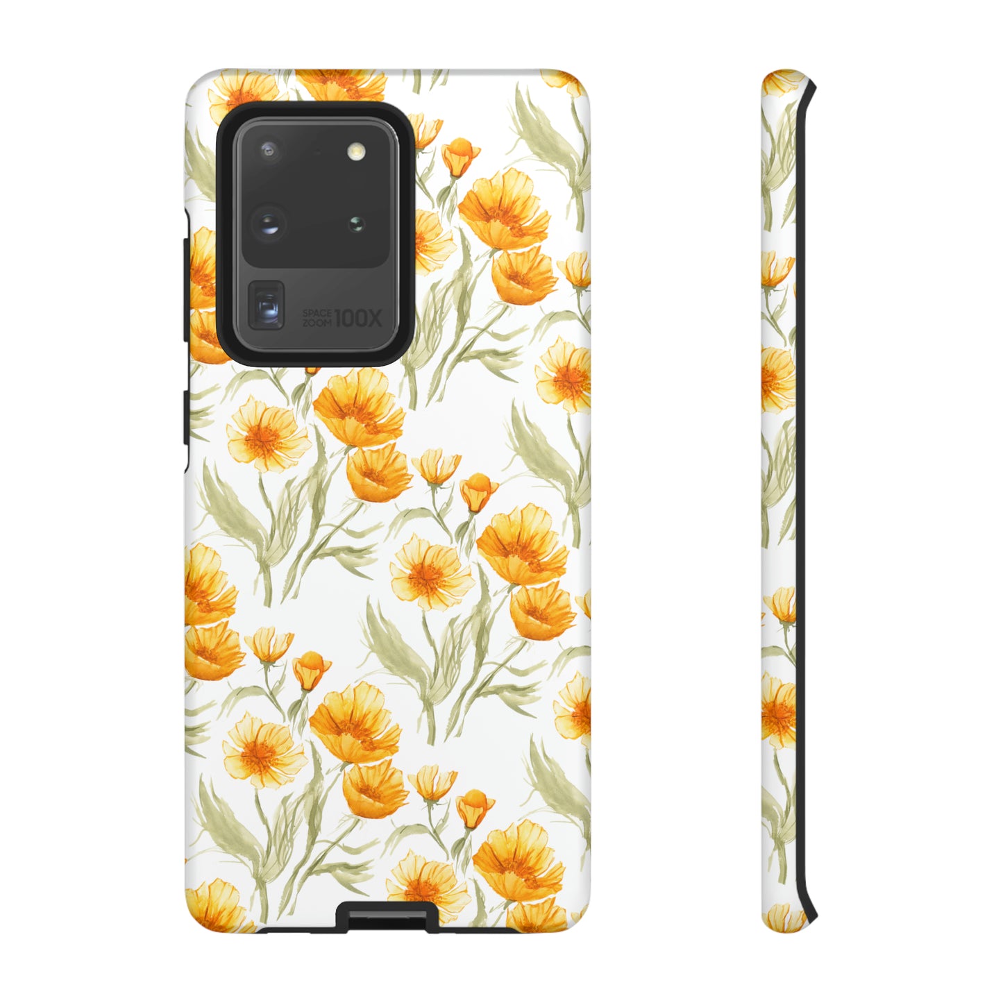 Tough Cell Phone Cases - Golden Poppies Print