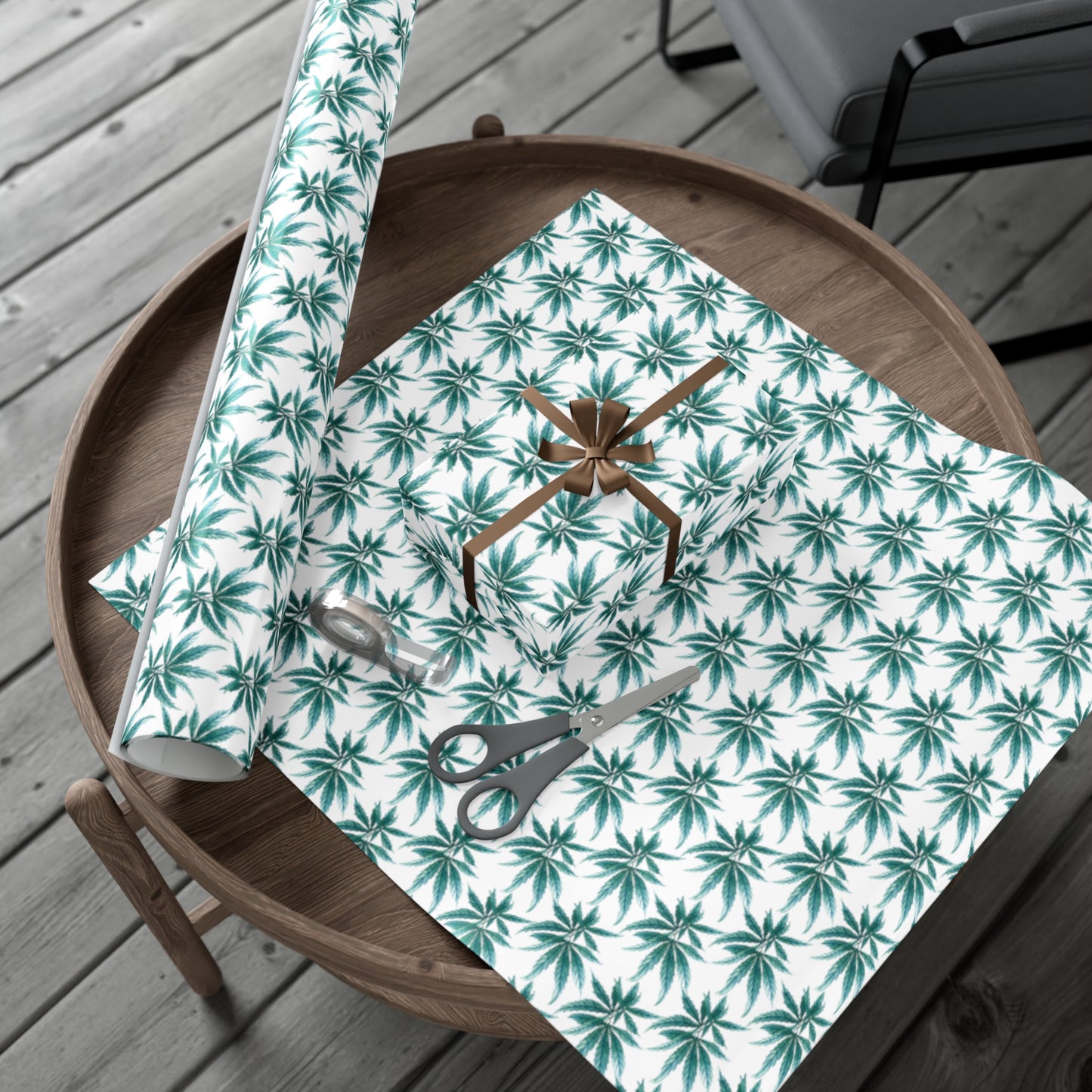 Gift Wrap Papers - Teal Dreamleaf Wrapping Paper