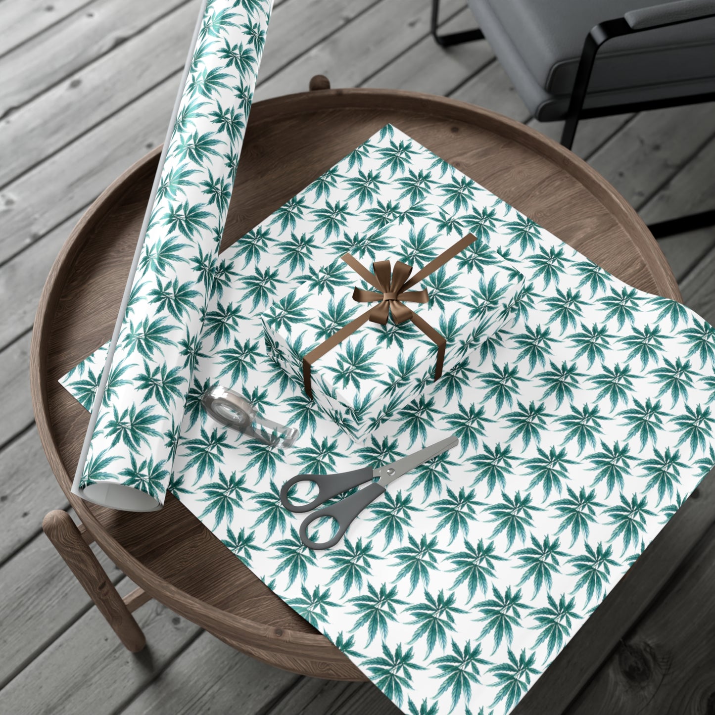 Gift Wrap Papers - Teal Dreamleaf Wrapping Paper