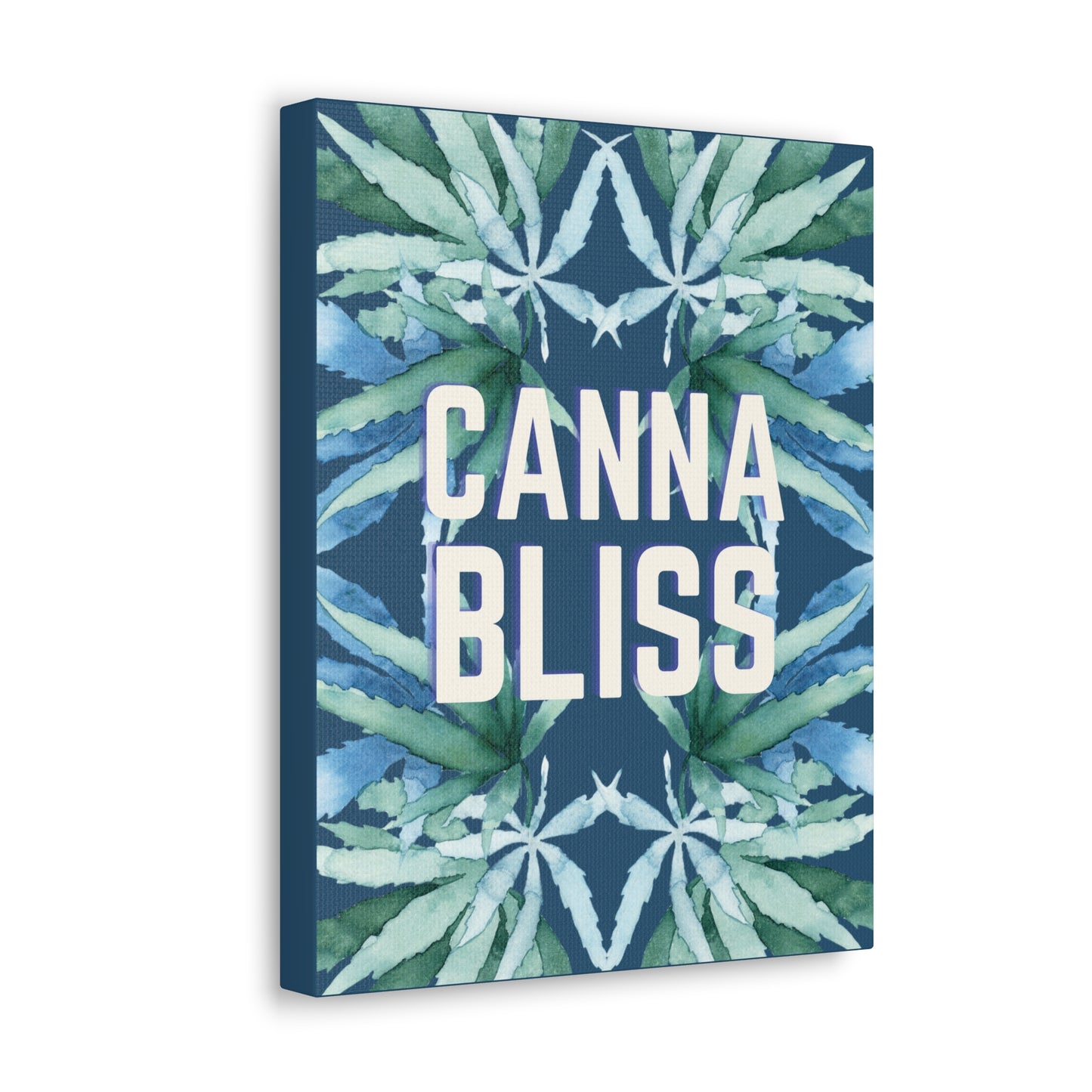 Canvas Gallery Wrap Prints - Cannabliss in Teal