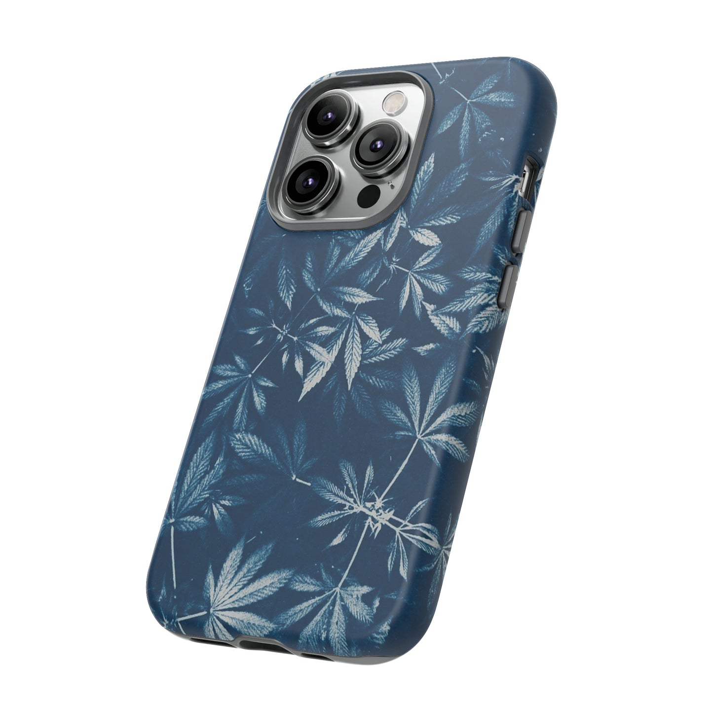 Tough Cell Phone Cases - Cannabis Field Cyanotype Print