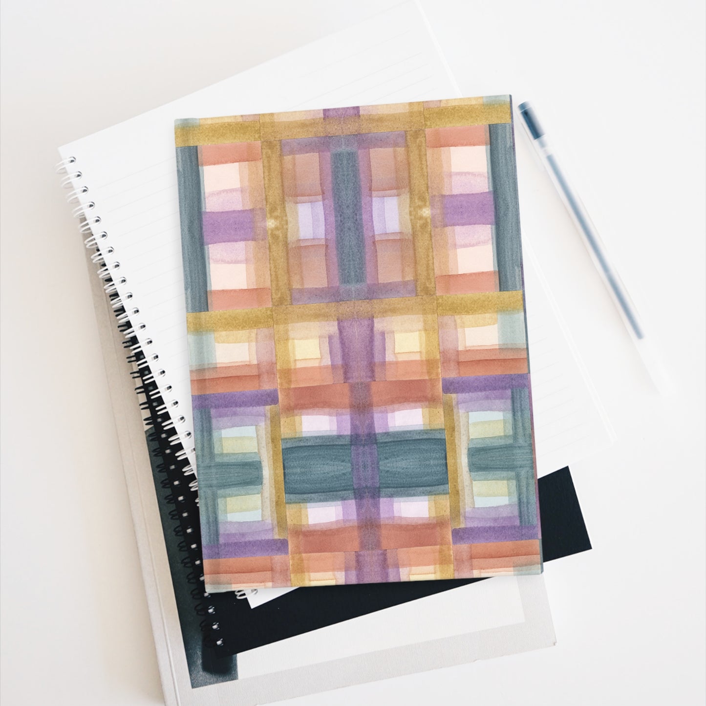 Journal - Blank Pages - Painterly Plaid