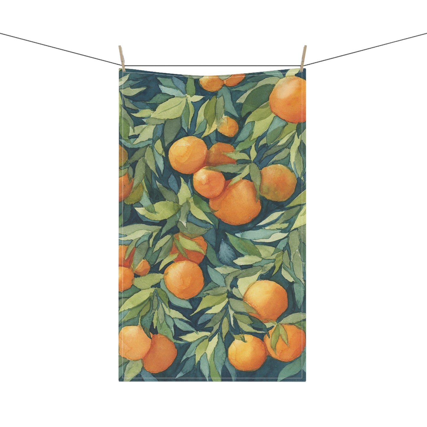 100% Cotton Twill Kitchen Towel - Orange Grove