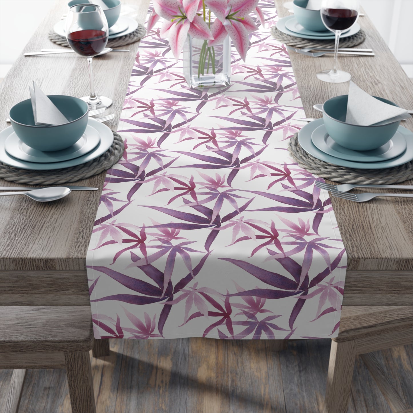 Table Runner 100% Cotton - Orchid Dreams