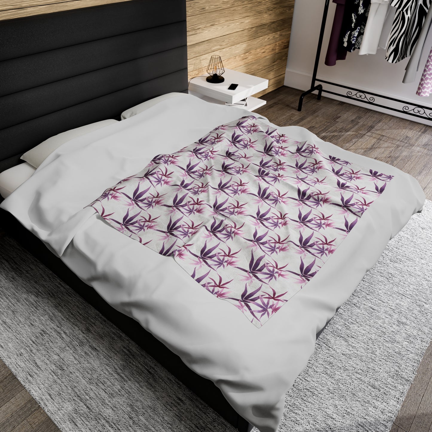 Velveteen Plush Blanket - Orchid Dreams