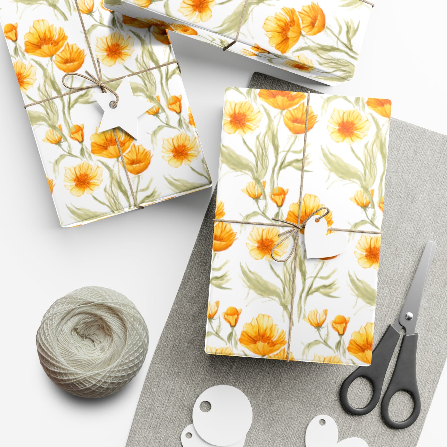 Gift Wrap Papers - Golden Poppies Wrapping Paper