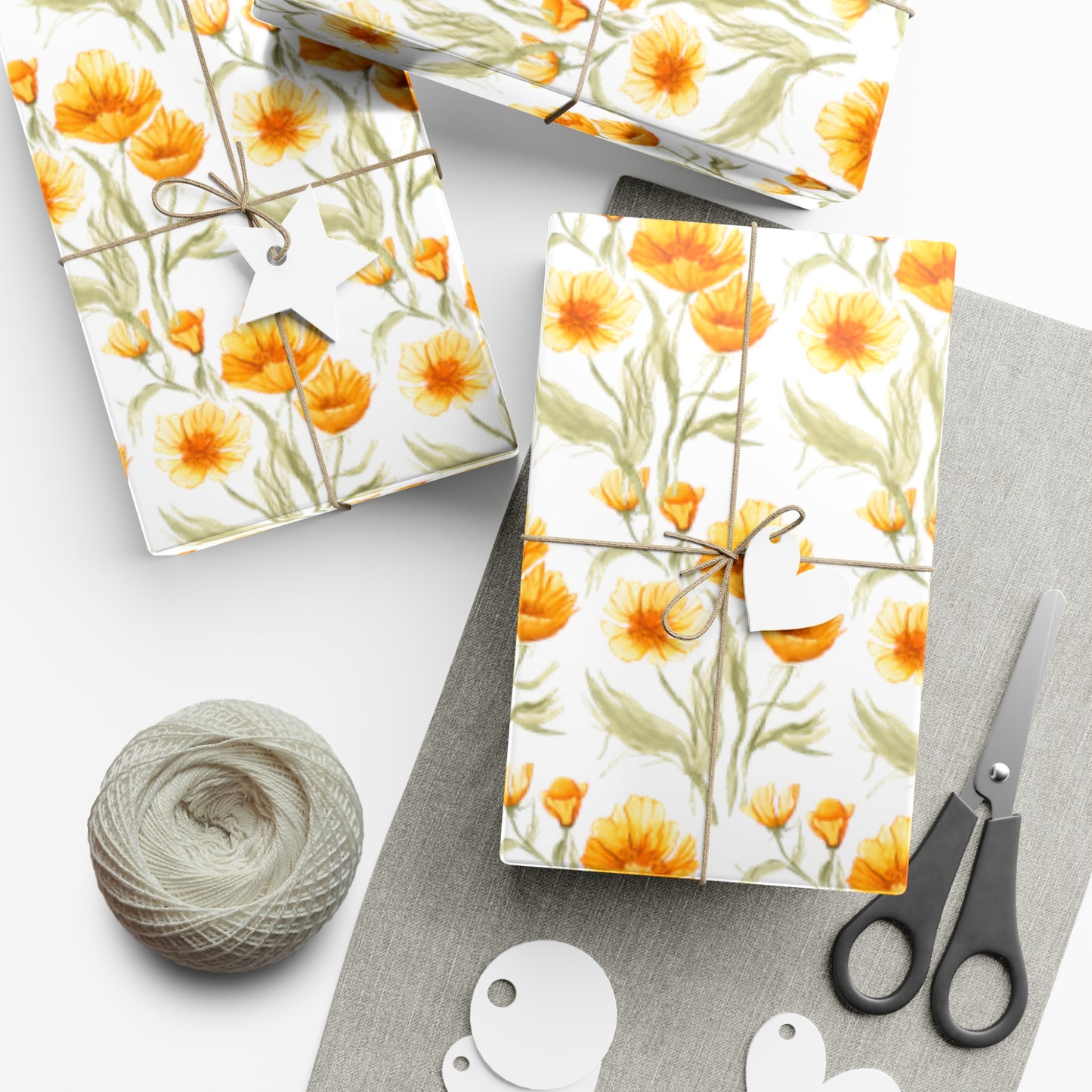 Gift Wrap Papers - Golden Poppies Wrapping Paper