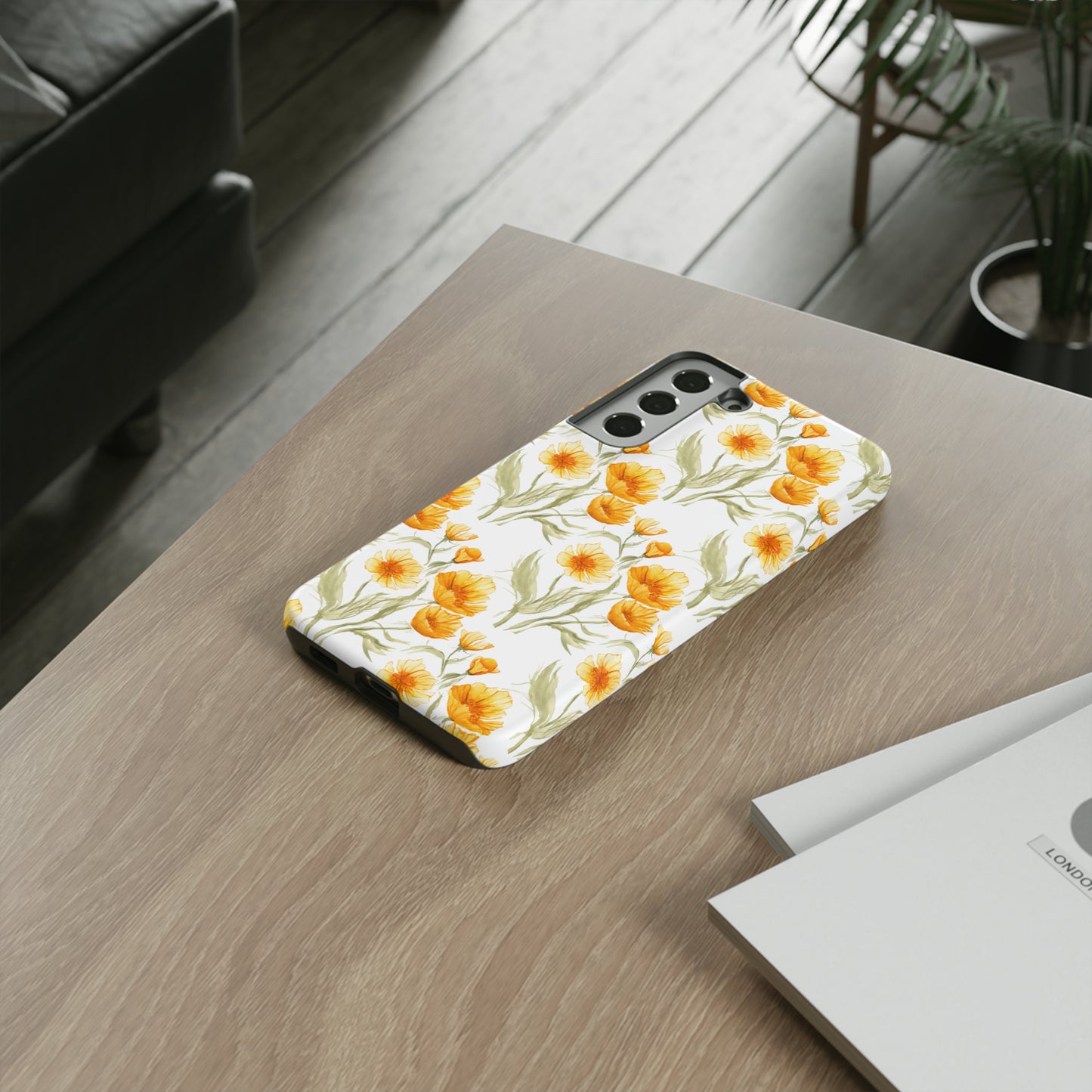 Tough Cell Phone Cases - Golden Poppies Print