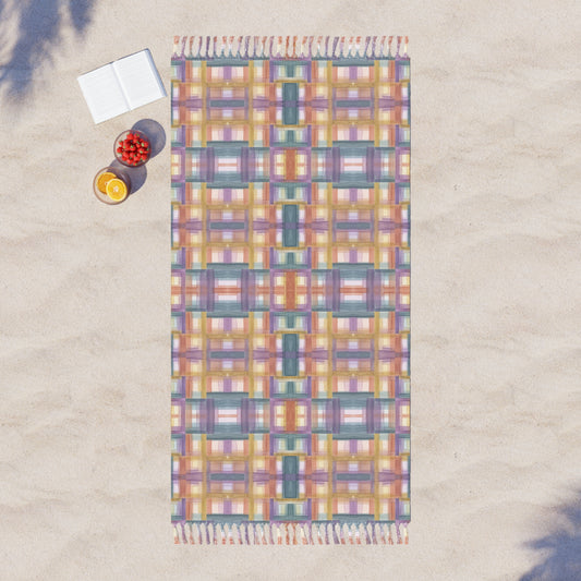 Boho Beach Cloth - Painterly Plaid