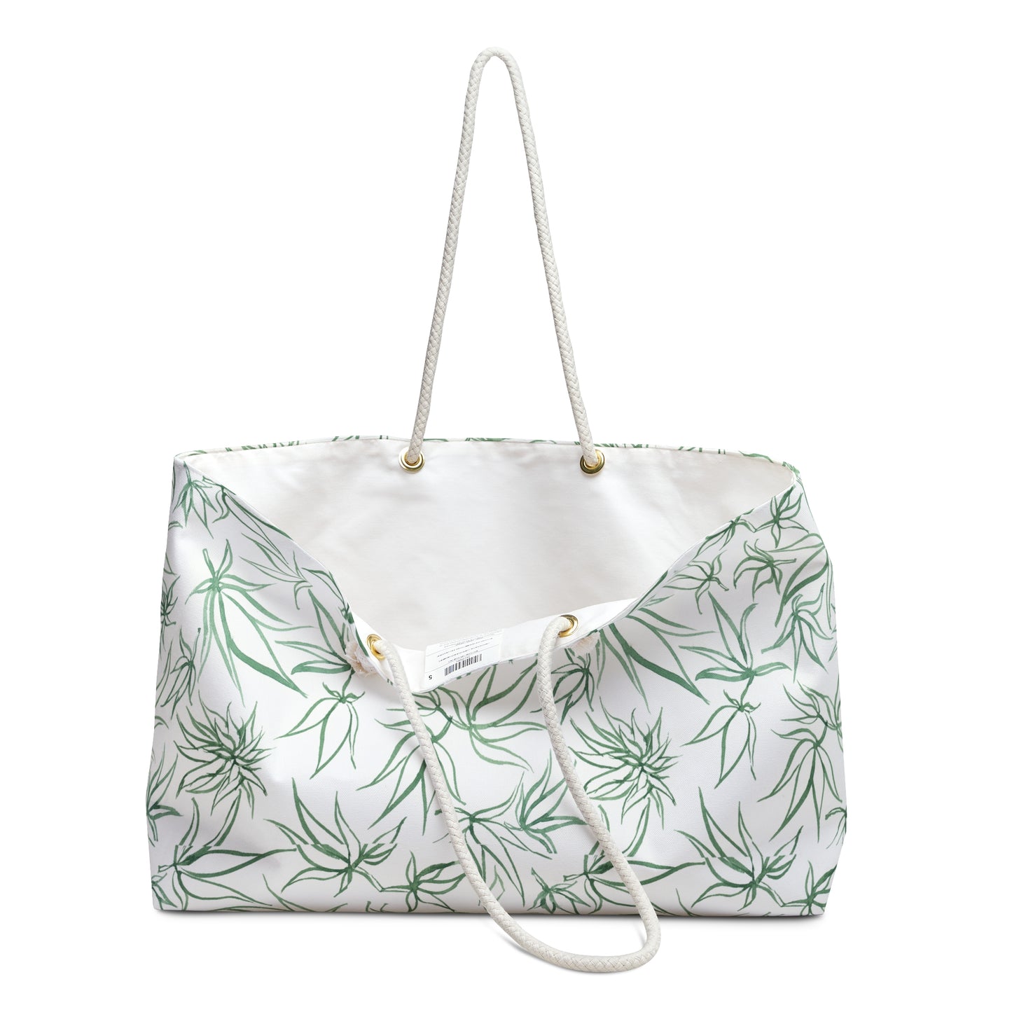 Oversized Weekender Bag - Sketches in Green