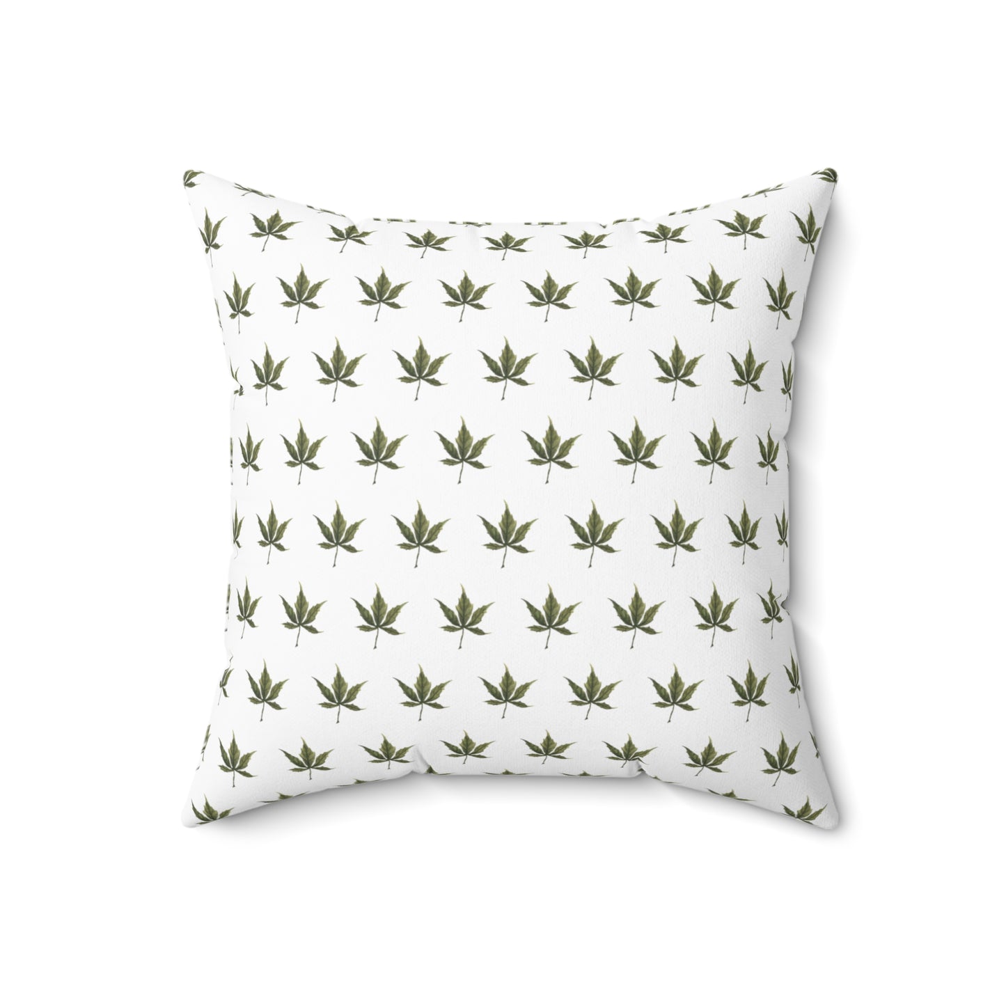 Faux Suede Square Pillow - Herbal Dream on White