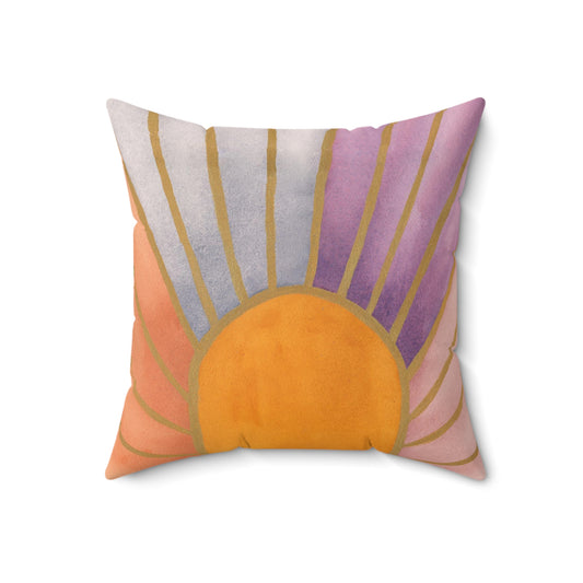 Faux Suede Square Pillow - Lavender Twilight