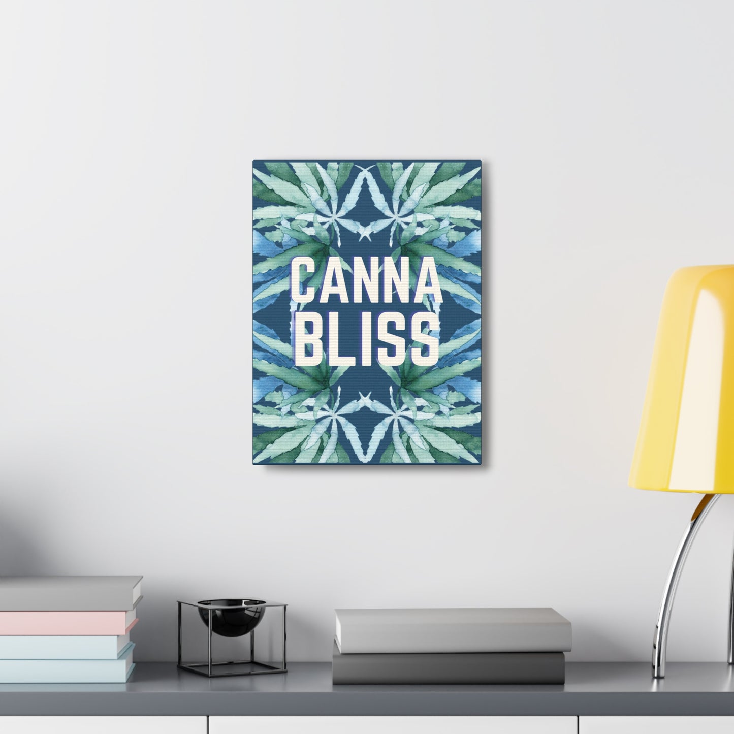 Canvas Gallery Wrap Prints - Cannabliss in Teal