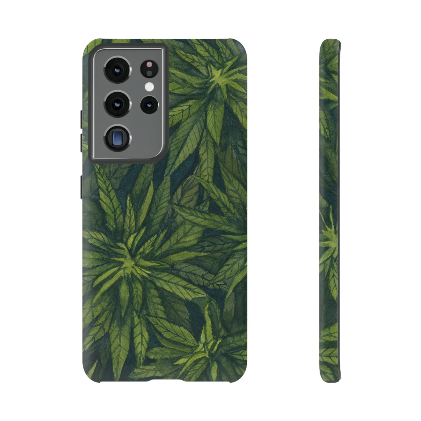 Tough Cell Phone Cases - Watercolor Cannabis Field