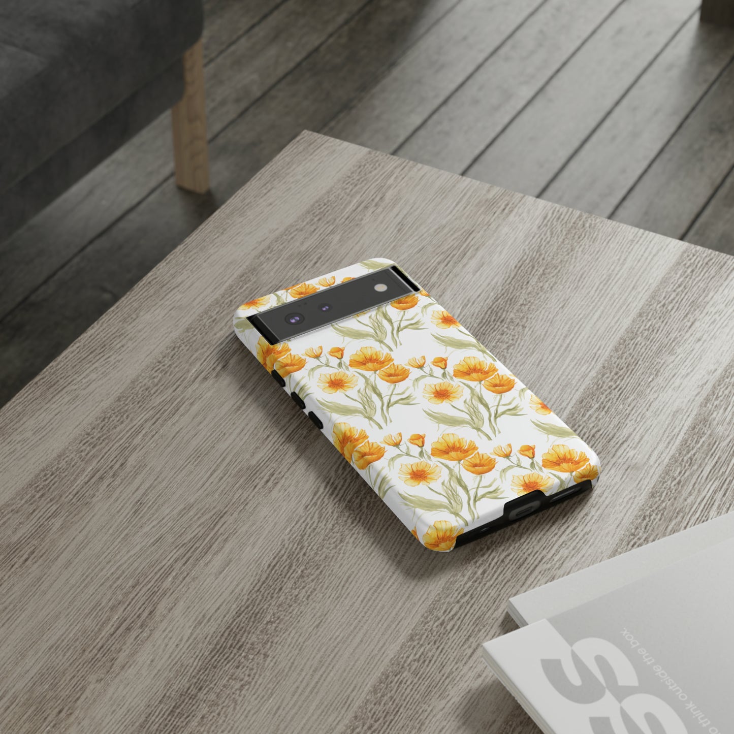 Tough Cell Phone Cases - Golden Poppies Print