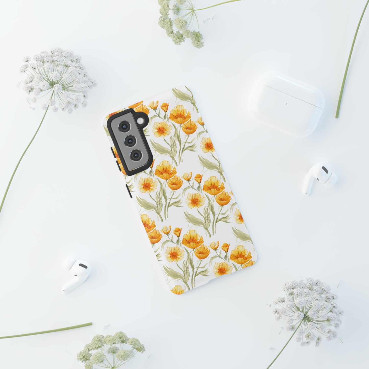 Tough Cell Phone Cases - Golden Poppies Print