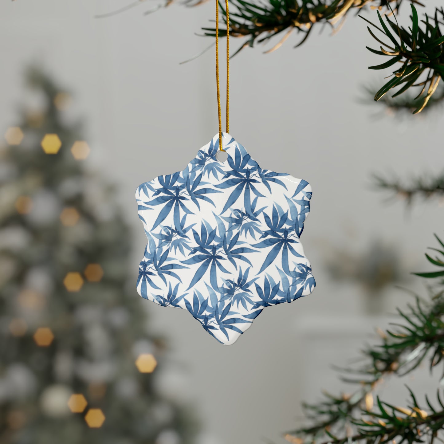 Ceramic Holiday Ornaments - Ocean Haze