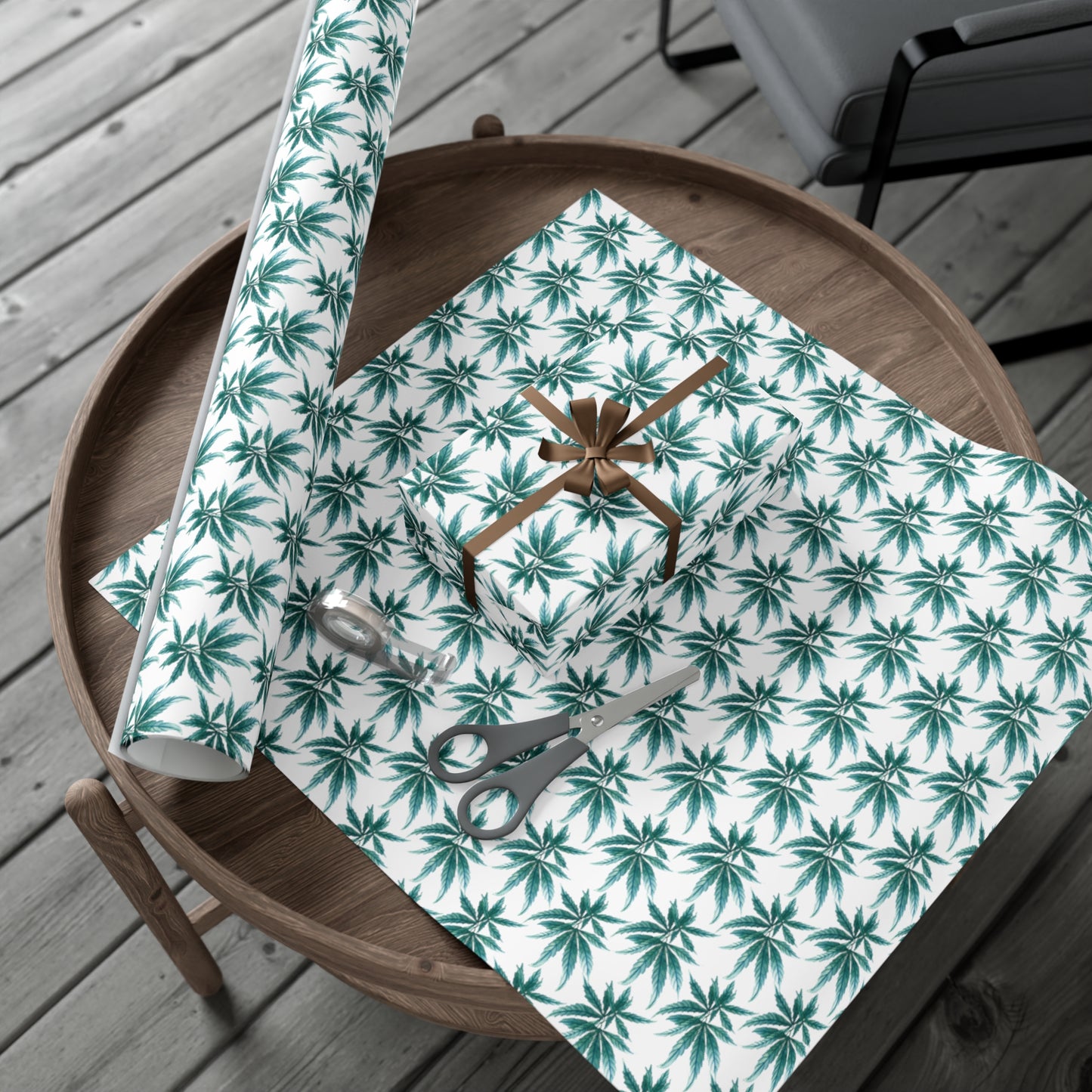 Gift Wrap Papers - Teal Dreamleaf Wrapping Paper