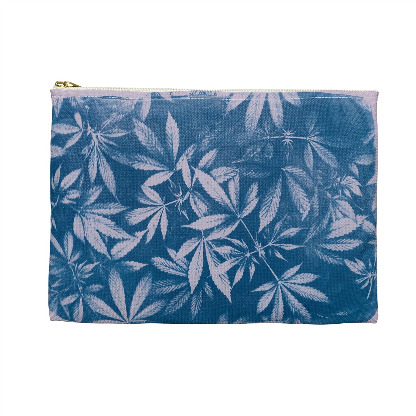 Flat Accessory Pouch - Cyanotype on Lavender Print