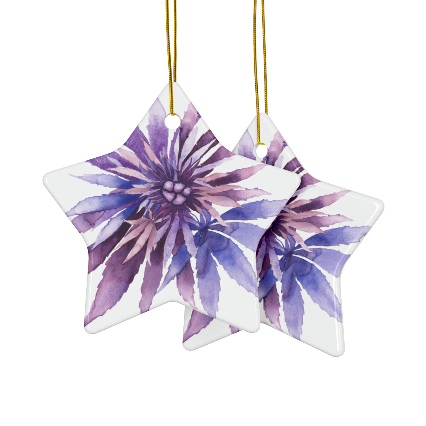 Ceramic Holiday Ornaments - Purple Passion