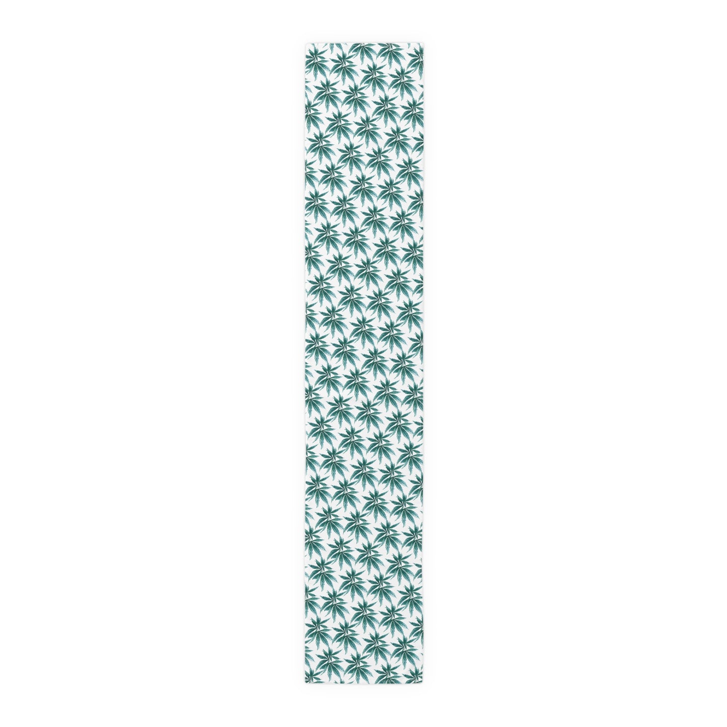 Table Runner 100% Cotton - Teal Dreamleaf