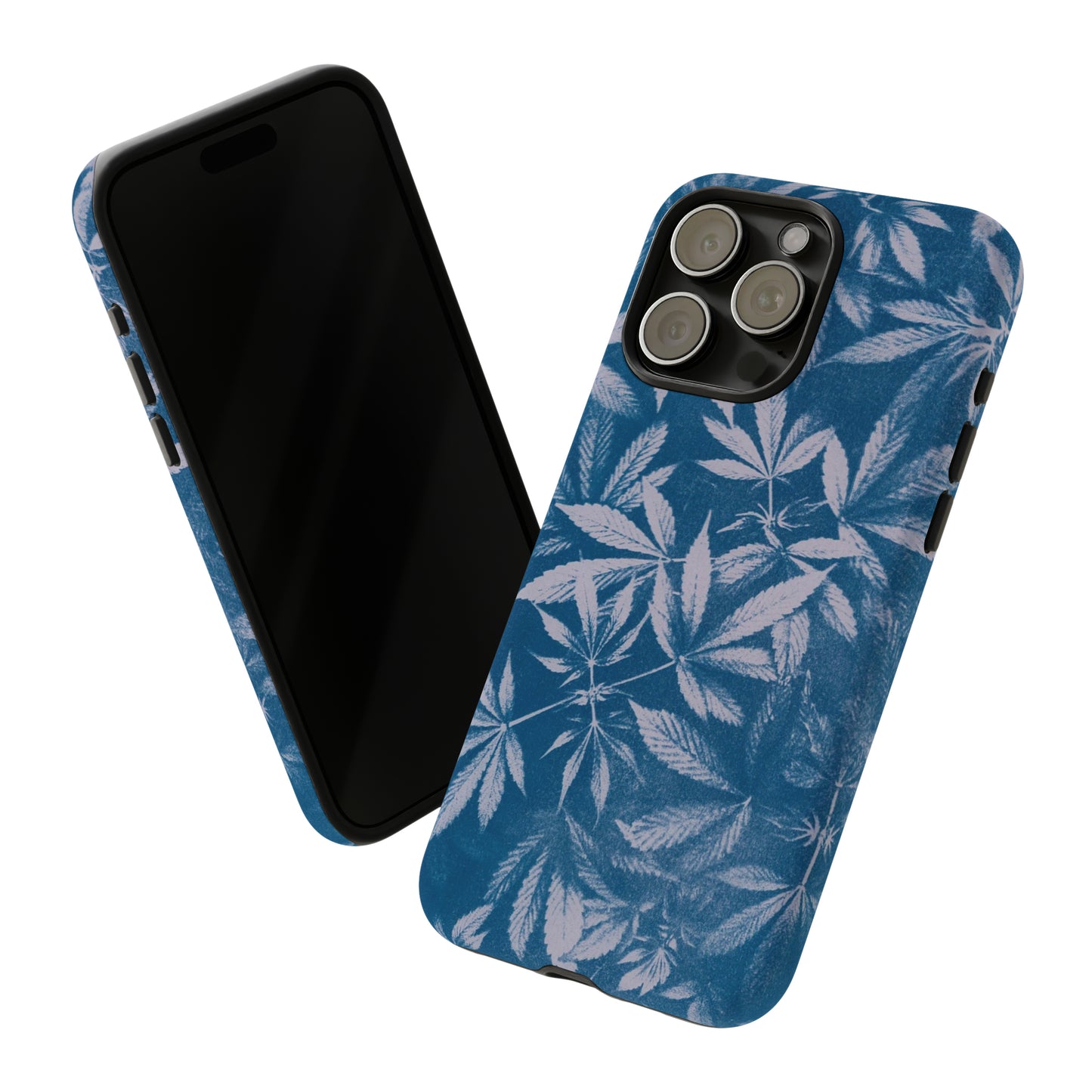 Tough Cell Phone Cases - Cyanotype on Lavender Print