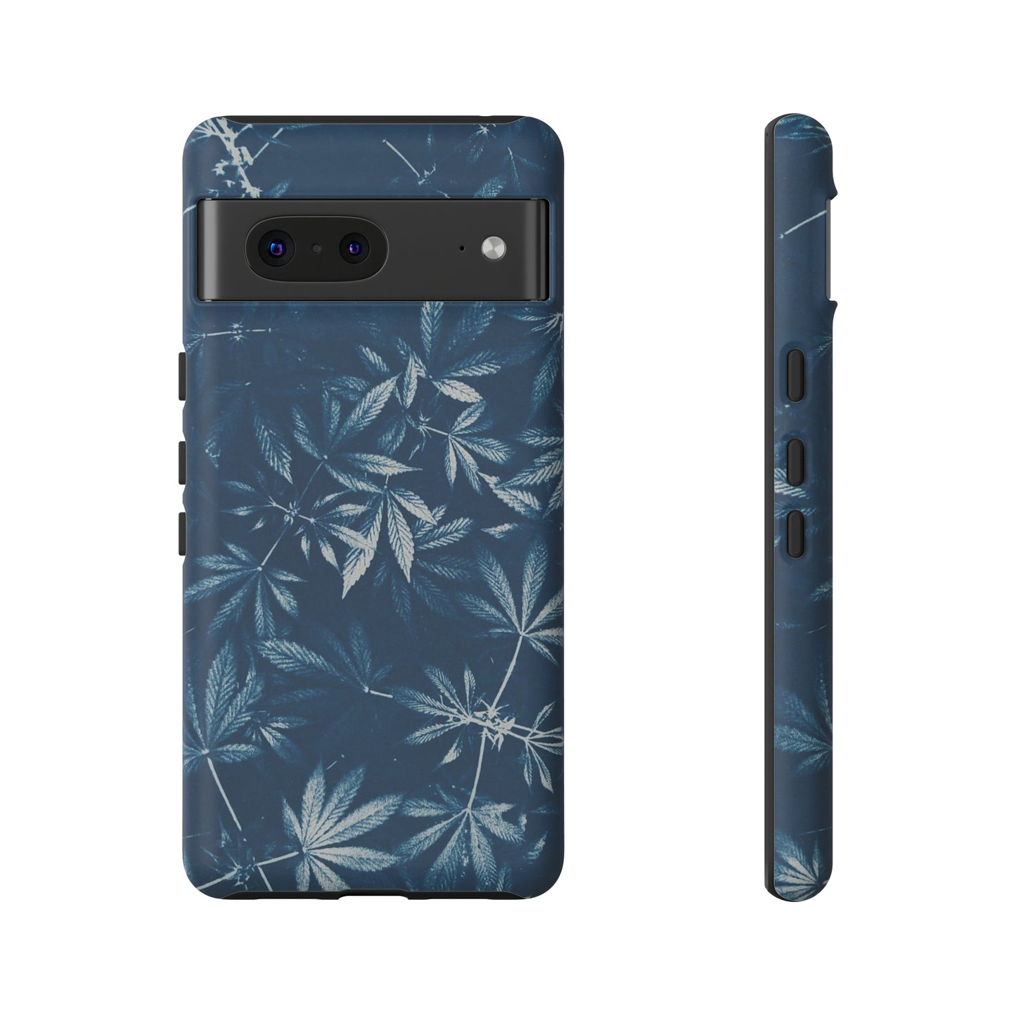 Tough Cell Phone Cases - Cannabis Field Cyanotype Print