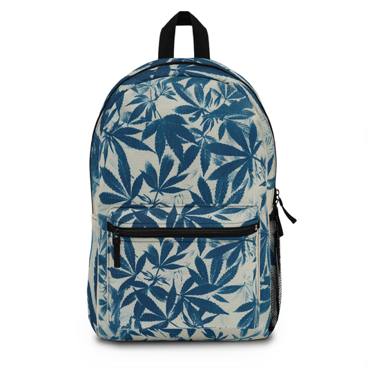 Waterproof Backpack - Cyanotype on Ivory Print